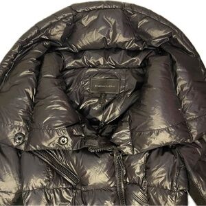 BCBGMAXAZRIA Women's Quilted Asymettrical Zipper Pillow Collar Puffer Coat